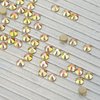 Towenm 720Pieces Crystal Flatback Rhinestones, SS20 4.8mm Glue Fix Glass Flatback Crystals, Non Hotfix Flatback Crystal Rhinestone for Nail Art Face Craft, Round Loose Gemstones, Metal Sunlight/Gold