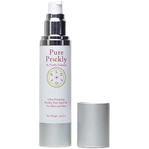 Prickly Company Pure Prickly Prickly Pear Seed Oil - 100% Organic, Cold Pressed, Ultra-Premium Pump Bottle. Say Goodbye to Dry Skin, Cracked Knuckles, Cracked Lips, and More! (50 ml)