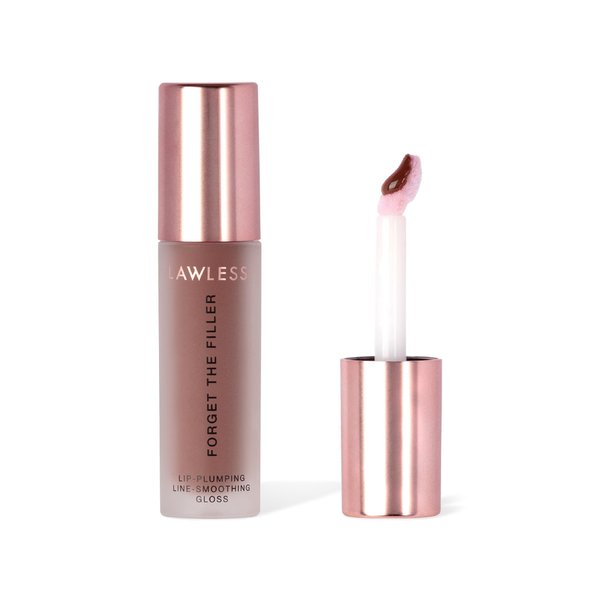 Lawless Women's Forget The Filler Lip Plumper Line Gloss, Maple Sugar, Brown, 0.11 Ounce