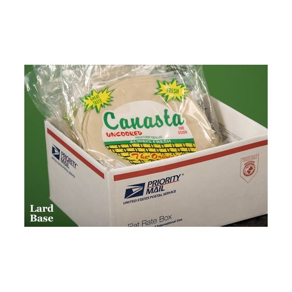 Canasta Uncooked Flour Tortillas, Original Lard Base (10 Packs, 1 Dozen Per Pack)