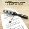 VESS Blow and Styling Hair Brush, Wide 9 Row Round Type- Light weight -Made in Japan-C-150 (Black)