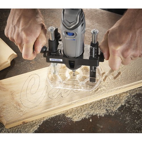Dremel 335-01 Rotary Tool Plunge Router Attachment, Compact & Lightweight for Light-Duty Routing Projects, Perfect for Woodworking & Inlay Work, Black Medium