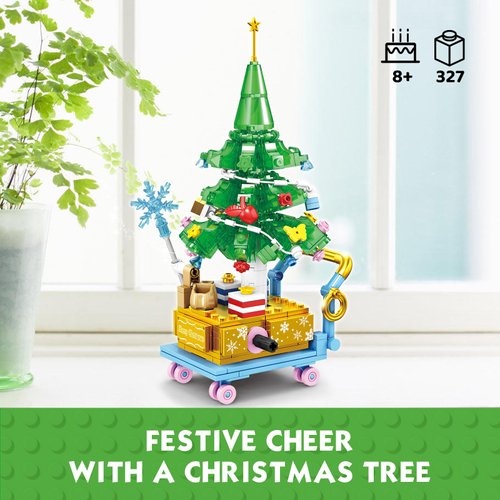 KAZI Christmas Tree Building Toys for Kids,Christmas Toys Sets for Boys Girls Ages 8+,Mini Christmas Tree Decorations for Tabletop and Home,Christmas Party Favors