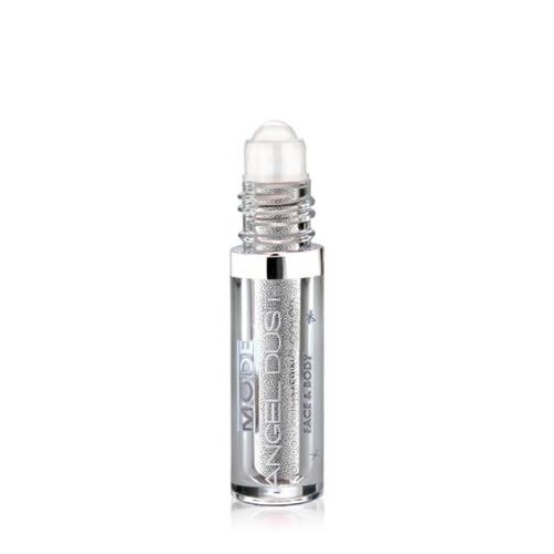 MODE Angel Dust Roll On Shimmering Eyeshadow Color MOONBEAM Metallic Silver Platinum Pearl, Natural Skincare Loose Mineral Powder Pigments, Spill Proof Bottle, Cruelty Free, Vegan, Made in USA