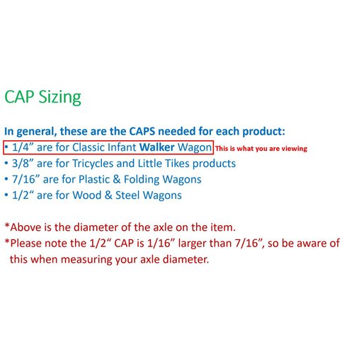 Quadrapoint Hub Cap Replacement Compatible with Popular Red Wagon Brand, Classic Infant Walker Wagon - fits 1/4 Inch Axle Diameter, Red 4-pk