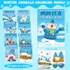 Funrous 24 Set Winter Coloring Books with Crayons Bulk Winter Christmas Party Favors Gifts Animals Penguin Polar Bear Snowman Activity Book Pages for Holiday Birthday Goodie Bags Fillers Prizes