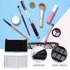 POPETPOP 2PCS 24 DIY eyeshadow palette containers with lids circle beads magnetic pallet for makeup eyeshadow case paint palette watercolor pan empty plastic pallet travel grid makeup set
