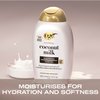 OGX Nourishing + Coconut Milk Moisturizing Shampoo, Hydrating & Restoring Shampoo Moisturizes for Soft Hair After the First Use, Paraben-Free, Sulfate-Free Surfactants, 13 fl. oz