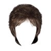 Gabor Instinct Luxury Short Wavy Shag Wig With Extended Lace Front by Hairuwear, Petite Average Size Cap, G4+ Dark Chocolate Mist
