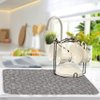 DEVBEST Dish Drying Mat - Ultra Absorbent Dish Drying Mats - Machine Washable and Super Fast Drying - Practical Solution for Efficiently Drying Dishes - 15,7 by 19,6 Inches (Gray Moroccan)