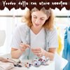 Kathfly 8 Pcs Voodoo Doll Set Include Horror Doll, 7 Pcs Skull Pins Ghost Doll Soft Revenge Dammit Creepy Dolls Pin Holder Voodoo Resin Metal Straight Pins Stress Relieving(White)