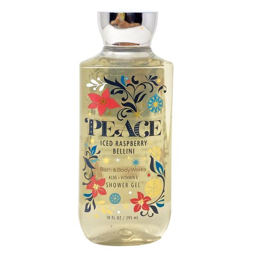 Generic Bath and Body Work Peace ICED RASPBERRY BELLINI 3 Pack Shower Gel Set - 10 fl oz / 295 mL each, Yellow