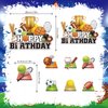 25pcs Sports Birthday Party Supplies, Football Basketball Football volleyball Cupcake Toppers Decoration, Sports Ball Game Theme Happy Birthday Cupcake Toppers Men Boys Decorations (Sports)