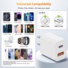 Essri for i Phone 15 Charger, 3 Pack Dual Port QC + PD 3.0 USB Power Fast Wall Charger with USB C Cable 6ft for iPhone 15 15 Pro 15 Pro Max Pad Pro,for AirPods and More
