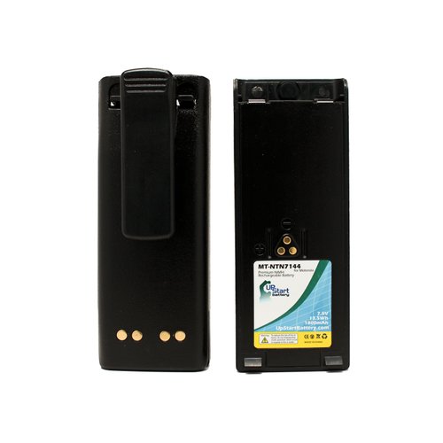 2 Pack - Replacement for Motorola MTS2000 Battery - Compatible with Motorola NTN7144 Two-Way Radio Battery (1800mAh 7.5V NIMH)