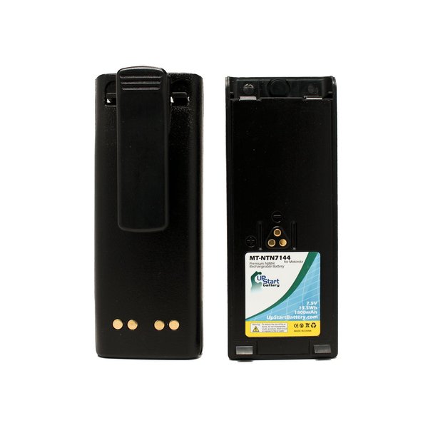 2 Pack - Replacement for Motorola MTS2000 Battery - Compatible with Motorola NTN7144 Two-Way Radio Battery (1800mAh 7.5V NIMH)