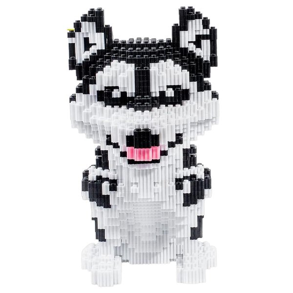 AHZILEI Micro Dog Building Husky Set, DIY Animal 3D Puzzle Building Toy Bricks Set, Educational Particle Building Blocks Toys Kits Gifts for Kids or Adult (6400PCS)