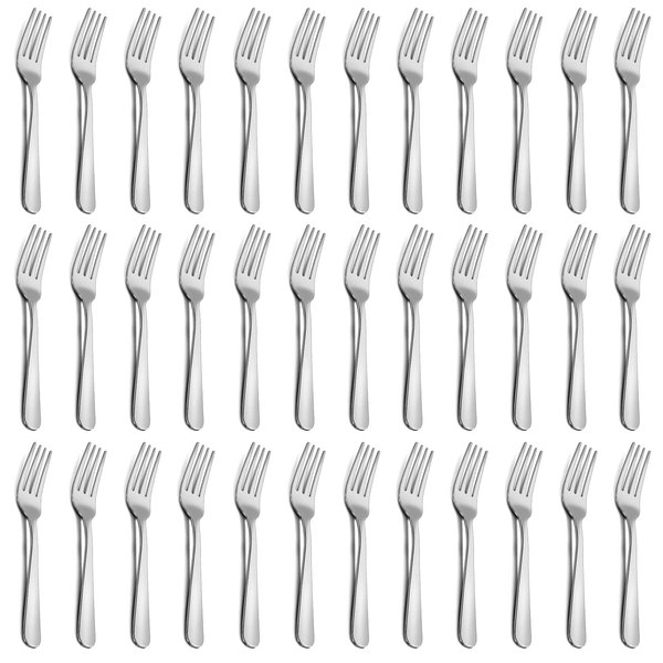 36-Piece Salad Forks Set, Funnydin 5.9" Inches Stainless Steel Forks Silverware, Durable Dessert Forks Set, Cost-effective Small Forks for Home, Kitchen, Restaurant - Mirror Polished, Dishwasher Safe