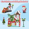 8 in 1 Christmas Building Blocks Set for Kids , 683PCS Building Blocks Set with Santa Claus Snowmen Trees and Trains, Christmas Birthday Party Goodie Bags Stuffers, Xmas Present for Boys Girls Ages 6+