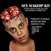 DELISOUL Halloween SFX Makeup Kit,Modeling Scar Wax,Stage Fake Blood With Brush,Spatula Tool,Professional Special Effects Makeup Kit,FX Prosthetic Trauma Wounds For Theater Stage Party Costume Cosplay
