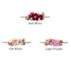 Wiwpar Flower Crown Headband Bead Headwear Elastic Adjustable Head Piece Girl's Hairbands for Toddler and Childrens (Ivory)