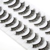 SYlashes False Eyelashes 12mm Faux Mink Lashes Natural Look Cat Eye Lashes Fluffy Soft Wispy Luxury Volume Fake Lashes 10 Pairs Pack