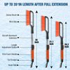 YeewayVeh 35" Ice Scraper for Car Windshield, Extendable Snow Brush with Foam Grip & Additional Handhold, 2 in 1 Detachable & Scratch-Free Snow Scrapers for Car Truck SUV, Orange