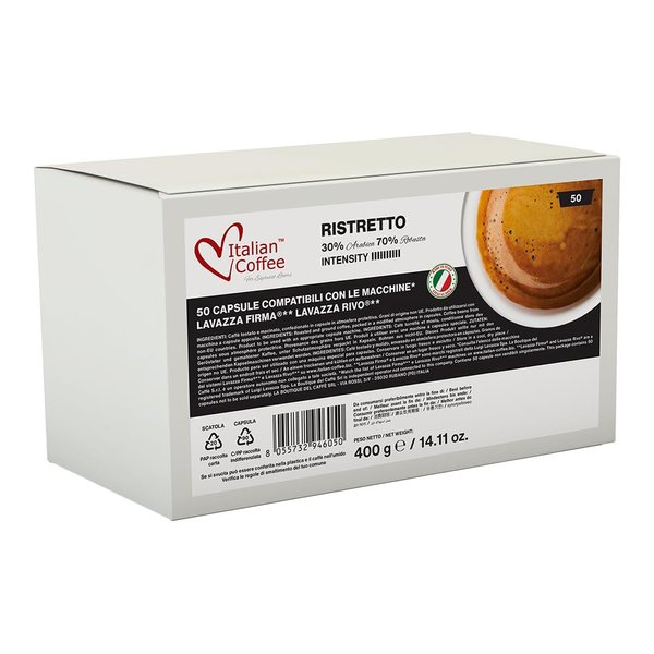 Italian Coffee capsules compatible with RIVO machines (Ristretto, 50)
