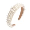 AOTISBAO Headband Imitation Pearl Hair Band Wide Non-slip Hair Hoop for Women and Girls Daily Wear and Hairstyle Decoration