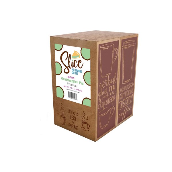 Slice Coffee Flavored Coffee, Grasshopper Pie Compatible with K Cup Brewers Including 2.0, 40 Count