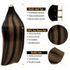 Tape in Hair Extensions Real Human Hair Ombre Natural Black to Honey Blonde Remy Human Hair Extensions 24 Inch 20pcs 50g Tape ins Hair Extensions Straight Seamless Tape in Extensions Full Thick Ends