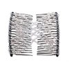 Ruihfas Stretchable Easy Combs Women Girls Hair Combs Double Hair Clips DIY Hair Styling Comb, Pack of 4