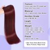 Clip in Hair Extensions Real Human Hair #99J Burgundy Red Clip in Hair Extensions Dark Red Brazilian Virgin Hair Double Weft Clip In Extensions 8pcs Clip In Hair Extensions Human Hair(24Inch #99J,90g)
