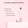 BEUKING Cigarette Case Lipstick, Matte Non-stick Cup Easy-to-color, Velvet Long Lasting Cigarette Lipstick Set, Lightweight Mini Portable Smooth Lip Gloss Lip Tint Attractive Lip Makeuo Kit (01)