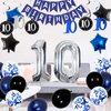 10th Birthday Decorations for Boys Girls Blue Birthday Decorations For Teenager Kids Party Supplies Including HAPPY BIRTHDAY Banner Balloons for Birthday Party Decor 10 Years Old Birthday Party