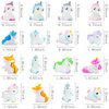 ONEST 16 Pieces Mini Unicorn Figurines Resin Garden Miniature Landscape Unicorn Cake Toppers Miniature Cute Cartoon Unicorn Crafts Ornament for Cake Garden Home Party Decoration