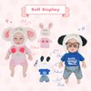 Full Silicone Doll Clothes Outfits for 14", Reborn Baby Doll Suit Accesories Set - Newborn Girl Boy Baby Clothing Gifts Set - PinkBunny Set (Clothes Only)