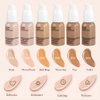 Matte Liquid Full Coverage Foundation, Flawless Soft Matte 24HR Oil Control Full Coverage Foundation Makeup for Women, Long-Lasting Waterproof Full Coverage, 02# Warm Peach(02, Pack of 1)