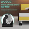 Rubber Furniture Cups Pads Non Slip 8 Pcs 3.5''Square Furniture Coasters Couch Bed Leg Protectors for Hardwood Floors