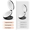 KEDSUM Upgraded Rechargeable Travel Makeup Mirror with Light, 1X/10X Magnifying Mirror with Light, Compact Travel Mirror with LED Lighted, Double Sided Folding Vanity Mirror, Daylight, Portable