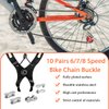 Evponk Bicycle Chain Tool Kit, 10 Pairs 6/7/8 Speed Reusable Bike Magic Buckle Missing Link Carbon Steel Bike Link Plier with Hook for Bicycle Chain Replacement