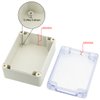 LeMotech ABS Plastic Junction Box, Dustproof Waterproof IP65 Electrical Box - Universal Project Enclosure Grey, with PC Transparent/Clear Cover 4.53 x 3.54 x 2.16 inch (115 x 90 x 55 mm)