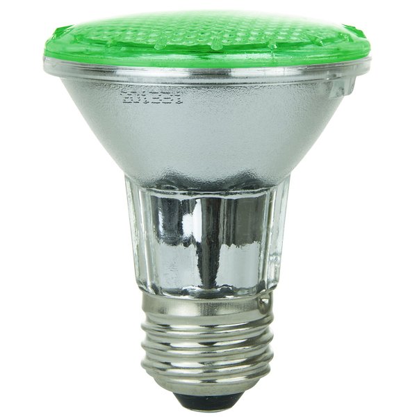 Sunlite 80002-SU LED PAR20 Colored Light Bulb, 3 Watts, (25W Equivalent), E26 Medium Base, 30,000 Hour Lifespan, 1 Pack Green