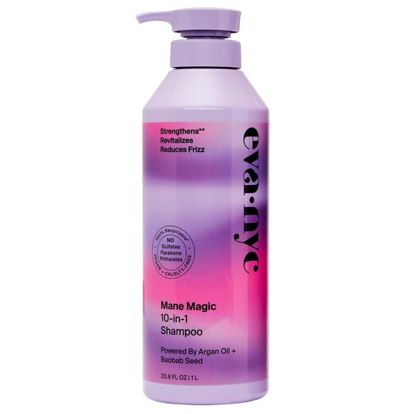 Eva NYC Mane Magic 10-in-1 Shampoo, Hair Care for Soft and Smooth, Strengthening and Nourishing hair, Sulfate Free Shampoo and Hair Products, GMO-Free, for Women, 1L