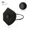 Face Mask Black Disposable Face Mask with breathing-valve 10 Pack | Black Face Mask for Protection 5 Layer Non-Woven | Face Coverings for Men and Women Lightweight and Comfortable on Skin