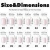 AddFavor Short Press on Nails Short Square Round Fake Nails Glossy Full Cover Acrylic Artificial Glue on Nails for Women, 240pcs/pack Light Pink Nails, Sticky Tabs, Nail File