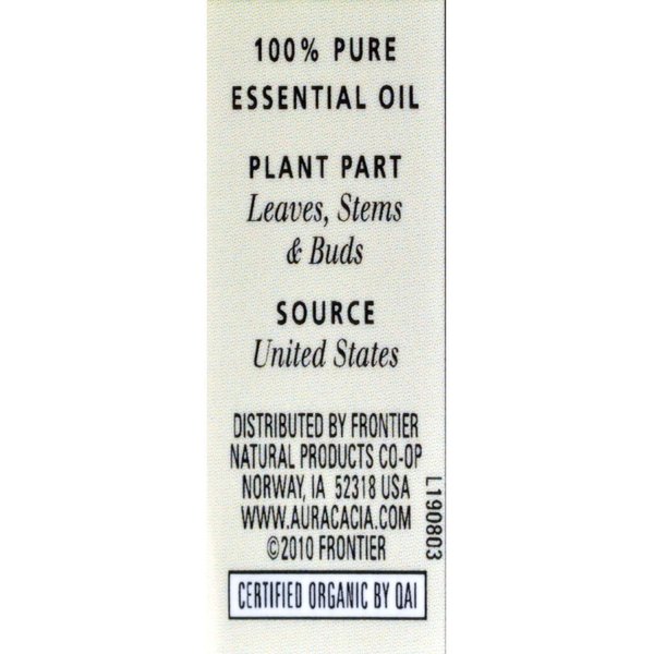 Aura Cacia 100% Pure Peppermint Essential Oil | Certified Organic, GC/MS Tested for Purity | 7.4 ml (0.25 fl. oz.) | Mentha piperita