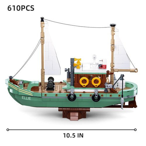 City Fishing Boat Block Set, Suitable for Lovers of Ocean Exploration and Sea Fishing as an Ornament - Marine Toys Designed for Children and Adults Aged 6+ (610 PCS Compatible with Lego.…