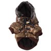 Pet Life Metallic Fashion Dog Parka With Removable Hood Camo Metallic (Medium)