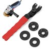 Grinder Wrench Universal Adjustable Grinder Spanner ​Wrench with 4 Grinder Shaft Nut, Compact With Nuts Wide Compatibility Repair Easy To Use Angle Grinder Wrench(COLOR:Red)